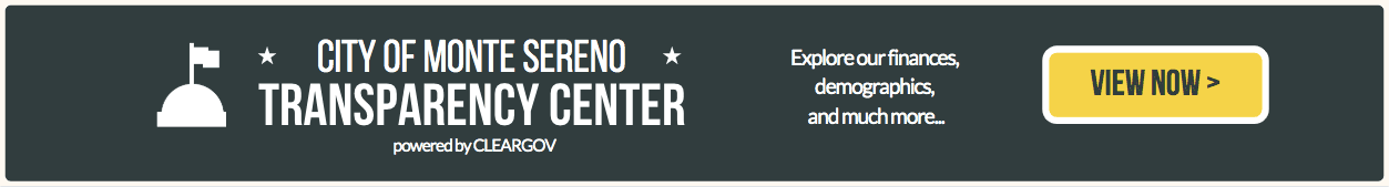 Monte Sereno Transparency Banner